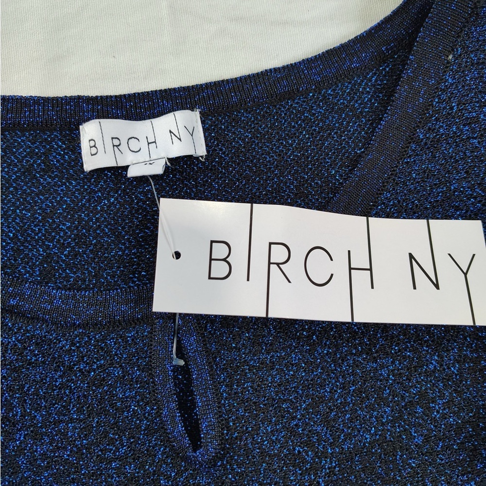 Chic Gradient Blue Women's Blouse - Picture 3 of 6